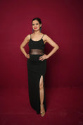 Backless Gown With Embelished Net In Waist Xpressions By Anisha