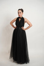Backless Net Gown With Sequence Belt Xpressions By Anisha