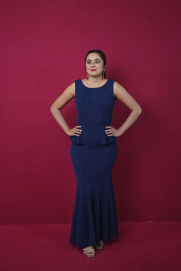 Peplum Style Gown Xpressions By Anisha