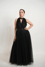 Backless Net Gown With Sequence Belt Xpressions By Anisha