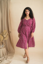 Cute Heart Print Dress With Smoking Effect In Front - Xpressions By Anisha