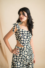 Co-ord Set Handkerchief Style Top With Tie Up Effect Combined With Draw String Pattern In Skirt - Xpressions By Anisha