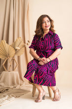 Digital Print Shirt Dress With Knot In Front - Xpressions By Anisha