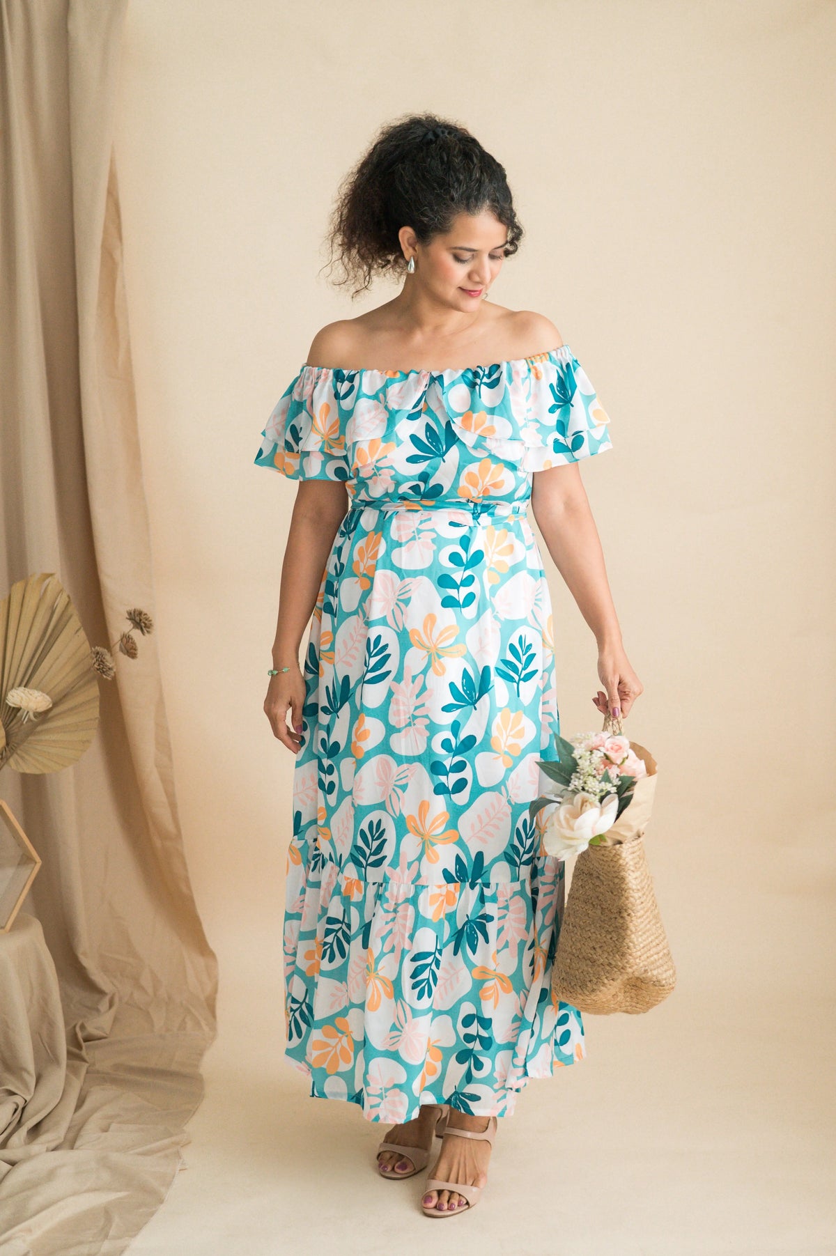 Off Shoulder Maxi Dress - Xpressions By Anisha