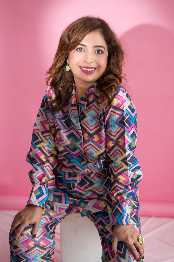 Digital Print Blazer Set - Xpressions By Anisha