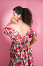 Digital Print Backless Effect Long Maxi Dress - Xpressions By Anisha
